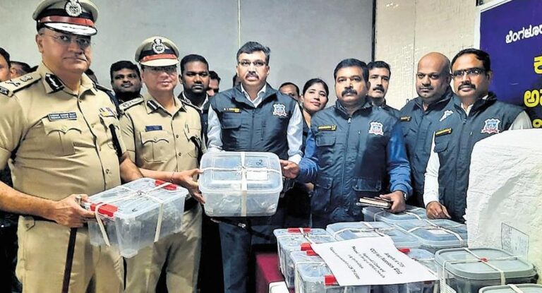 بنگلور میں 36 کروڑ کی منشیات برآمد، بین الاقوامی نیٹ ورک بے نقاب، 16 گرفتار
